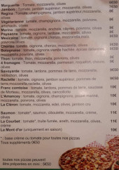 Menu Pizz' à Mary - Les pizzas