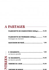 Menu La Fabrik By Donat - A partager et entrées 