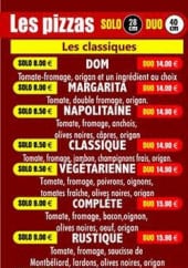 Menu Pizz'à Dom - Les pizzas