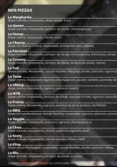 Menu The taste - Les pizzas