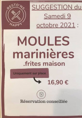 Menu Resto'ns Happy - Un exemple de menu du jour