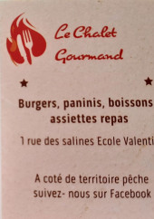 Menu Le chalet gourmand - Le prestations
