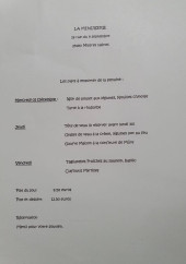 Menu La Menuiserie - Un exemple de menu de la semaine