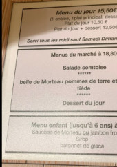 Menu Le Chaudron - Les menus