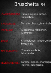Menu Sombr Saï café - Les bruschettas