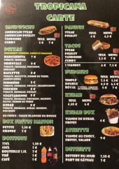Menu Snack Tropicana - La carte