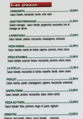 Menu La Stella Pizza - Les pizzas