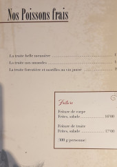 Menu Le Moderne - Les poissons