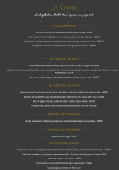Menu Le Méranie - La carte
