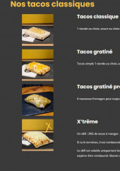 Menu Chamas Tacos - Les tacos classiques