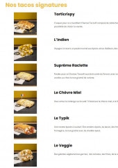 Menu Chamas Tacos - Les tacos signatures