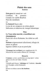Menu L'Agopé - Le menu plaisir de sens