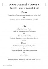 Menu La Cuisine - Les formules menus