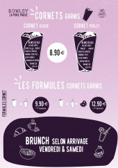Menu Bowlsy La Poke Paus - Les cornets garnis