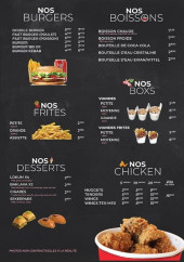 Menu Istanbul Kebab - Les burgers, frites, ...