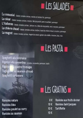 Menu La buixoise - Les salades, pates et gratins