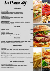 Menu La pause déj ' - Les burgers, frites et tacos,...