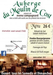 Menu Moulin de Cost - Menu campagnard 