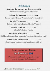 Menu Le Cairn - Les entrées