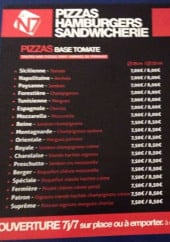 Menu Le N7 - Les pizzas et boissons 