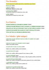 Menu Le Relais Des Mailles - Formules, entrées et salades