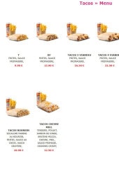 Menu B9 - Les menus  tacos