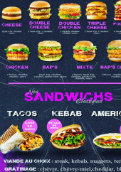 Menu G'Faim - Les burgers et sandwichs