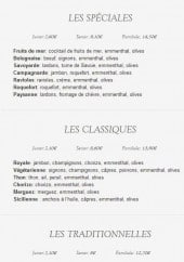 Menu Pizzas Grand - Les pizzas suite