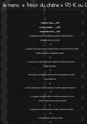 Menu Chartron - Trésor du chêne