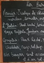 Menu Le comptoir des saveurs - Les burgers et formules