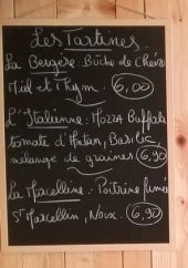 Menu Le comptoir des saveurs - Les tartines et salades