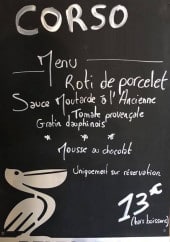 Menu Le Bistrot de Chatô. - Le menu à 13€