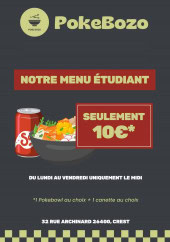 Menu Chez Bozo - Menu étudiant