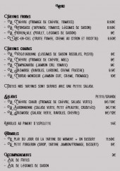 Menu La Forge - Le menu