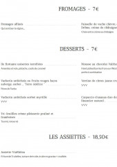 Menu Auberge Monnet - Les fromages, desserts et assiettes