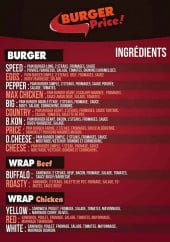 Menu Burger Price - Burgers