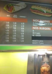 Menu Istanbul - Paninis, burgers, desserts,...