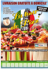 Menu La Tour de Pizz’ - Carte et menu La Tour de Pizz’ Quittebeuf