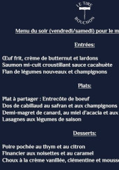 Menu Le Tire-Bouchon - La carte