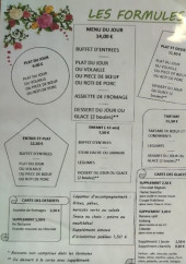 Menu La Bonne Fourchette - La carte