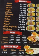 Menu Saint See - Les assiettes, tacos et wraps