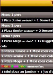 Menu Pizza King 27 - Les Formules Pizzas