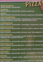 Menu Speedzza kebab - Pizzas 