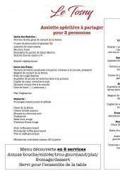 Menu Le Tosny - Exemple de menu