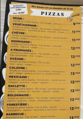 Menu Le broglion - Les pizzas
