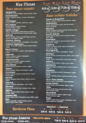 Menu Crazy pizza - les pizzas