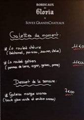 Menu Creperie de La Côte Blanche - Un exemple d' ardoise de la semaine