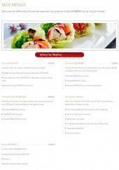 Menu Le Black Bird - Les formules classiques