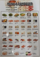 Menu Gaillon Sushi - Les menus à composer