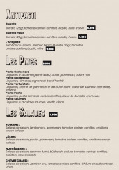 Menu Pasta di mamma - Les entrées, pates et salades